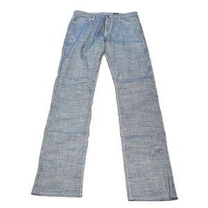 NWOT AG Men's 32x35 Navy Print Slim Straight Pant Adriano Goldschmied